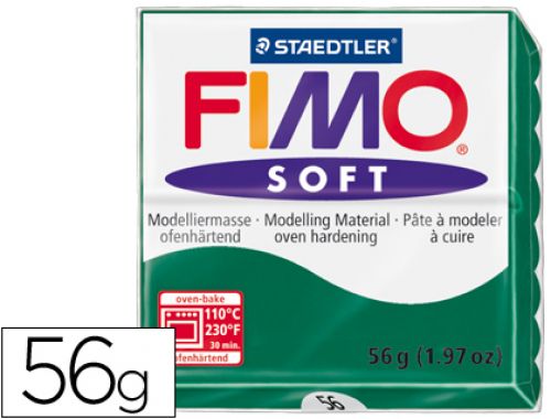 Pasta para modelar staedtler fimo soft 56 gr cor verde esmeralda , Staedtler , 54664 , 4006608809713